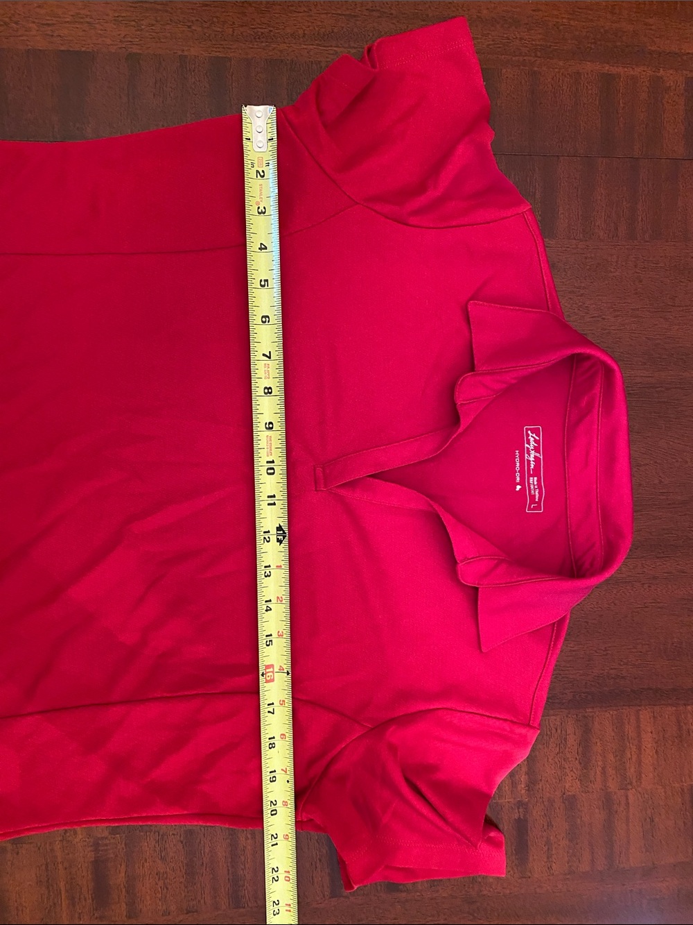 Lady Hagen Red Short-Sleeve Hydro Dri Polo Top Size L - Picture 6 of 8